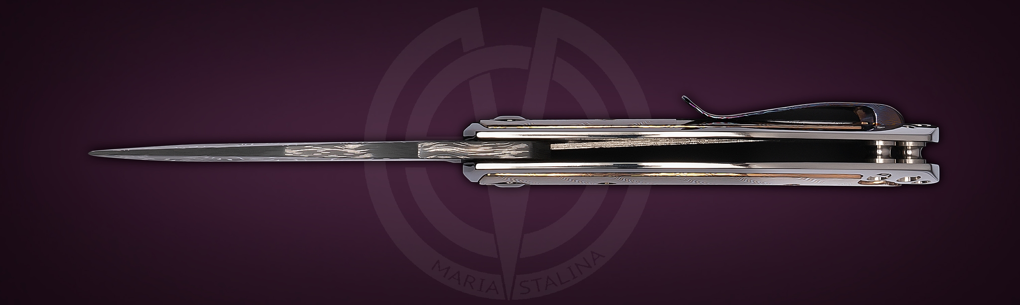 Les George Knives Valmara Non Recurve Mokume Maria Stalina edition SIL Manufactory customization Budgie_2