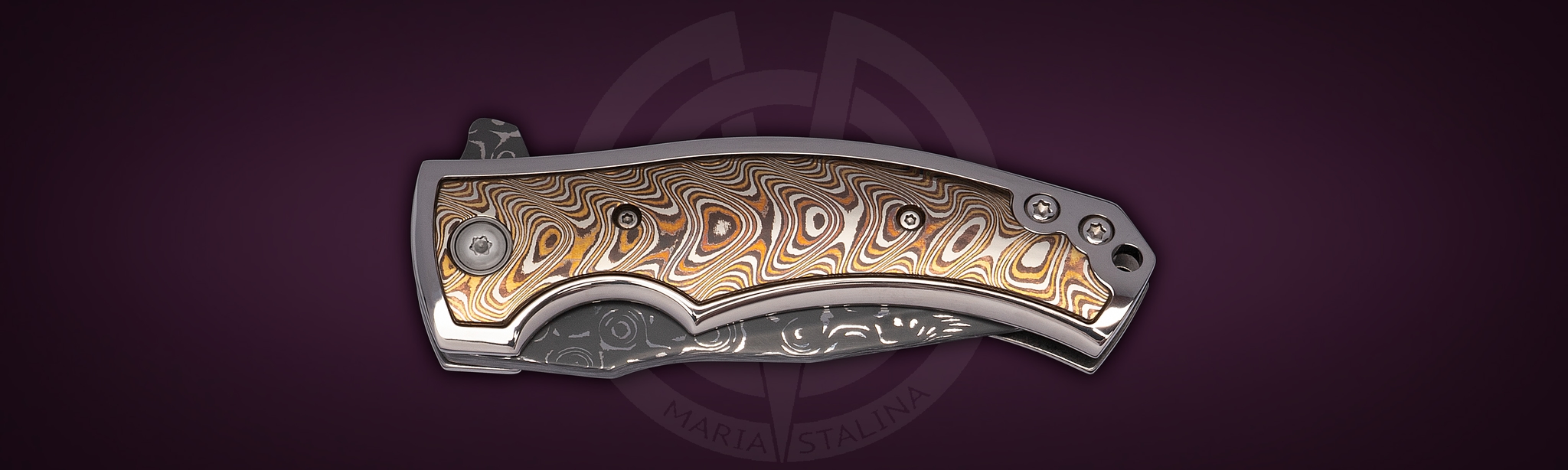 Les George Knives Valmara Non Recurve Mokume Maria Stalina edition SIL Manufactory customization Budgie_4