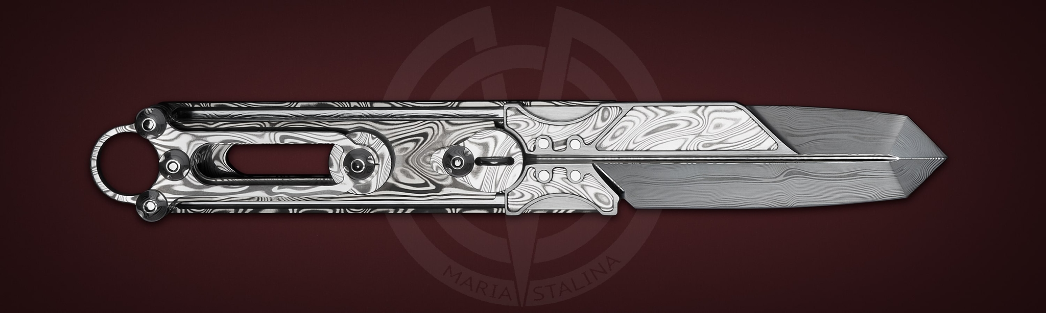 The knife Cyrax Gladio Damascus SiL Manufactory _1