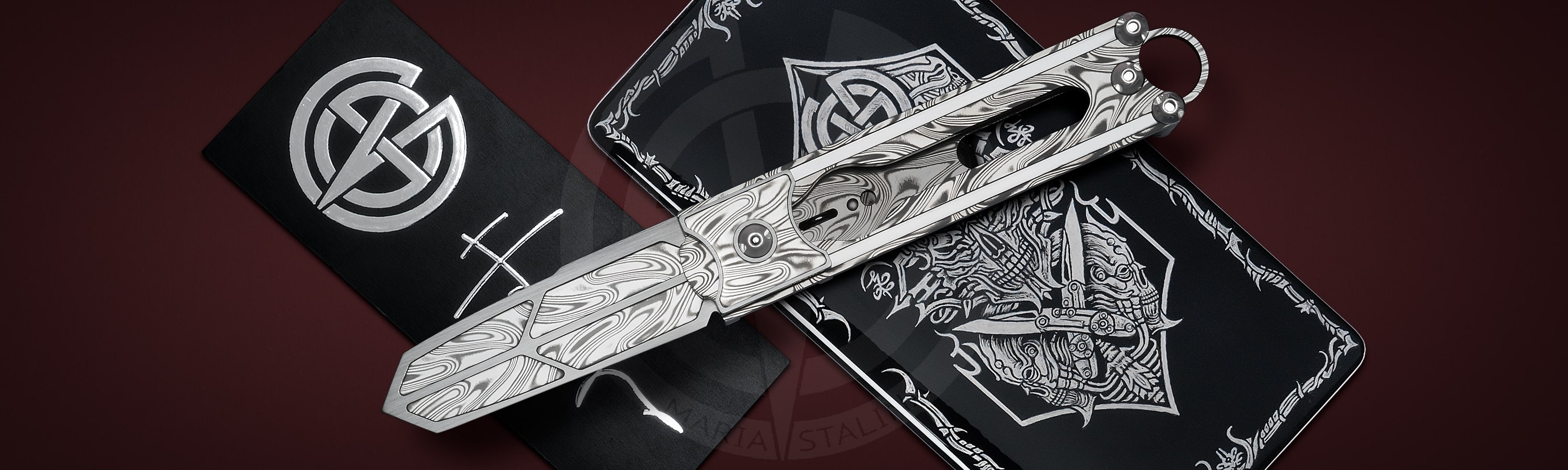 The knife Cyrax Gladio Damascus SiL Manufactory _6