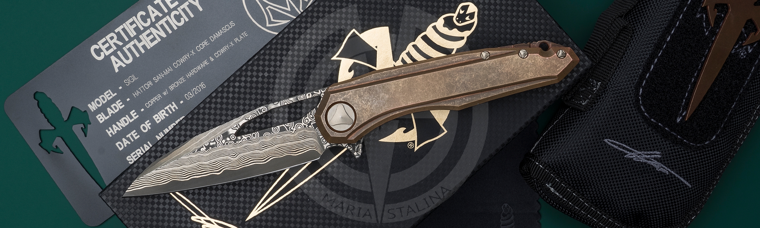 Marfione Custom Knives нож Sigil Copper_6