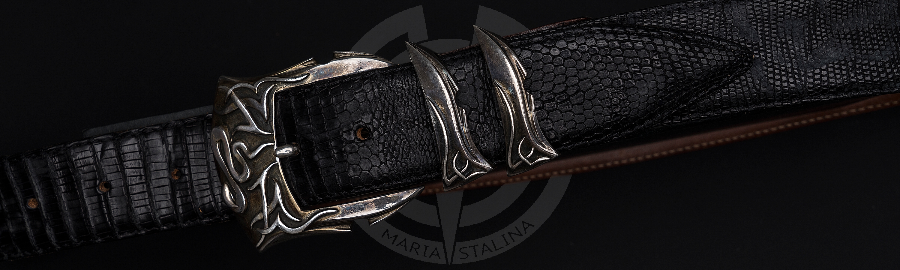 Кожаный ремень Claudio Calestani Iguana_1
