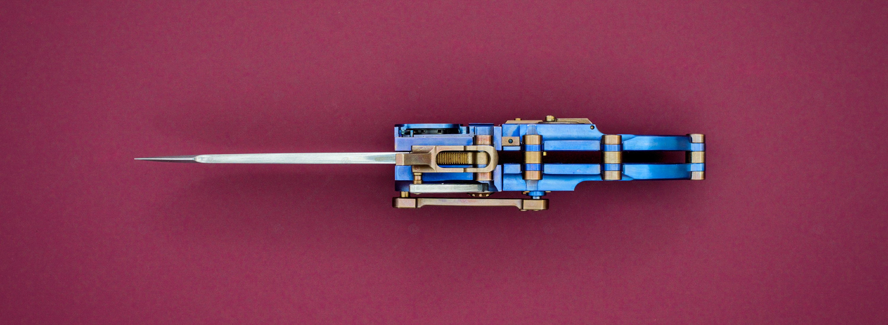 Steigerwald нож Steampunk Titanium Iris_3