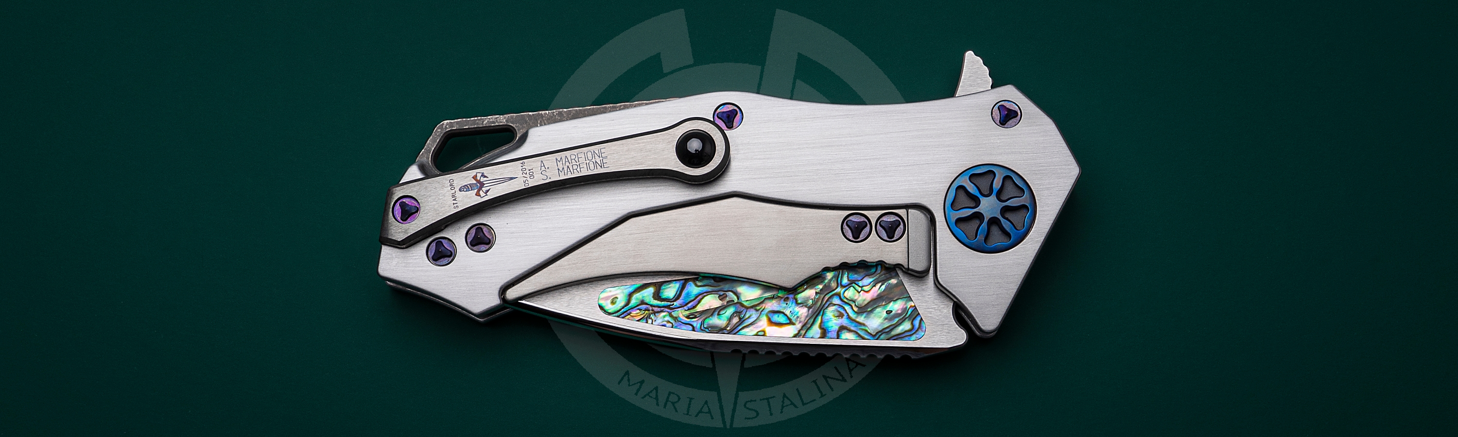 Marfione Custom Knives нож Starlord Abalone_5