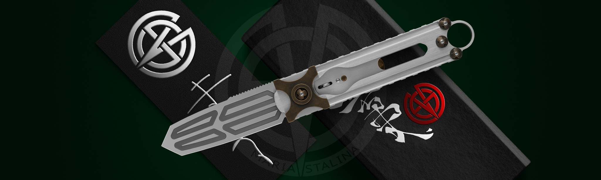 Cyrax Gladio knife full set pouch certificate microfiber