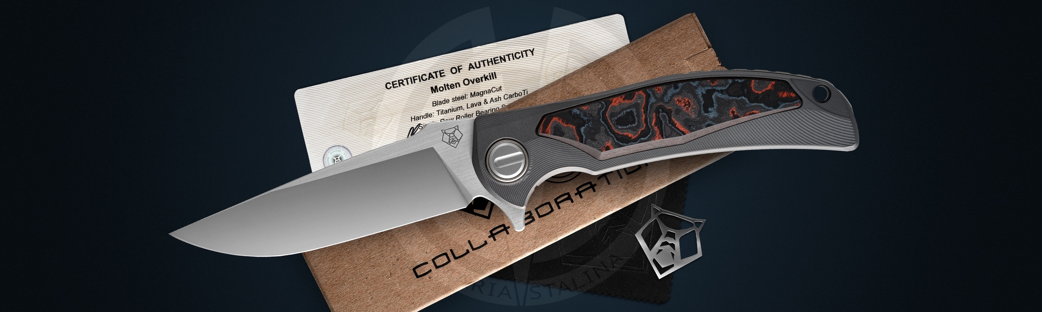 Molten Overkill — closed knife back view