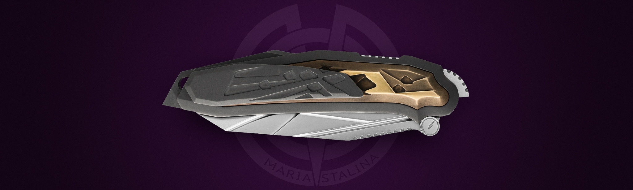SturmVogel SV Mars полировка — закрытый нож, вид сзади
