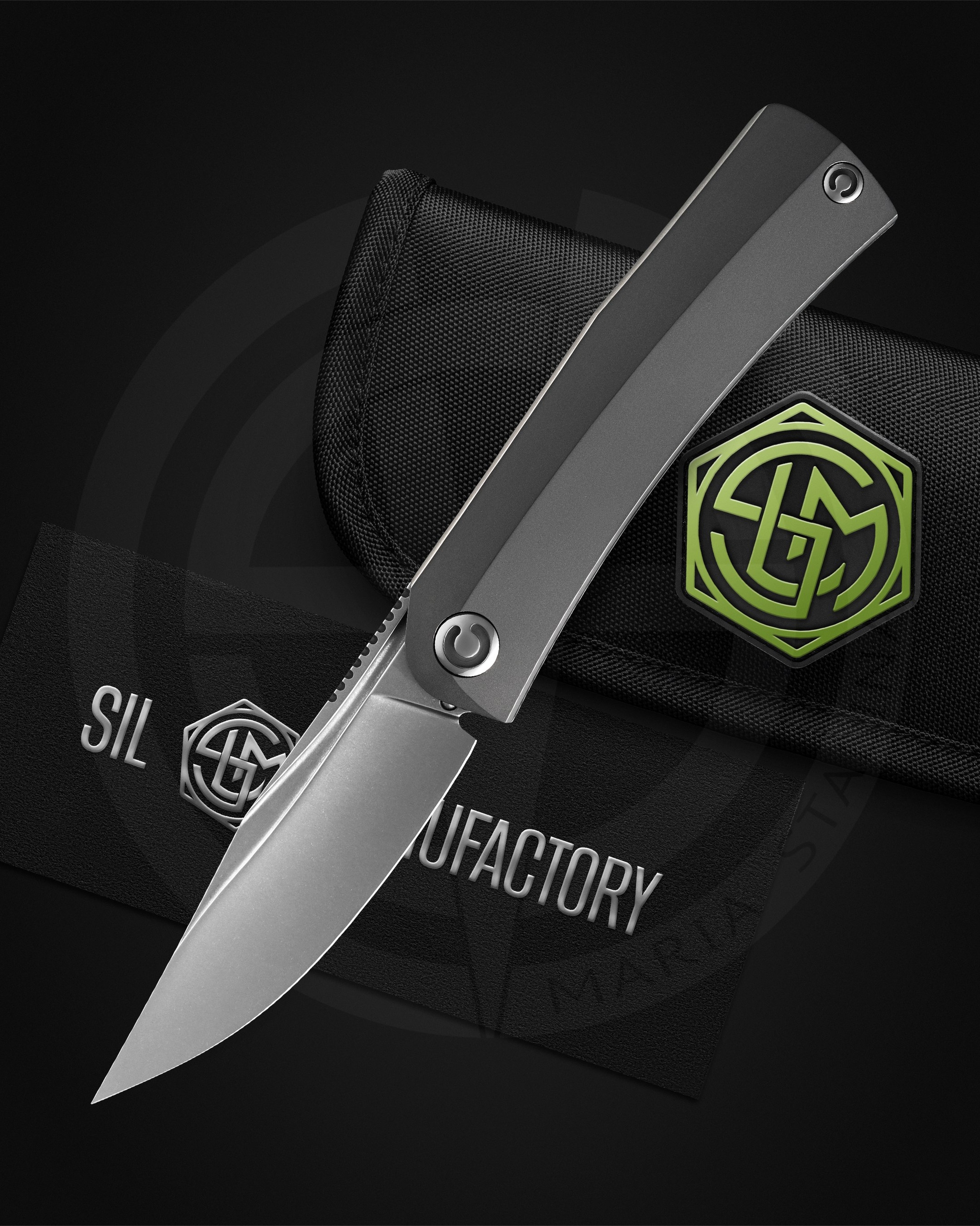 Pocket Hero Nudist knife with case, certificate, and microfiber cloth