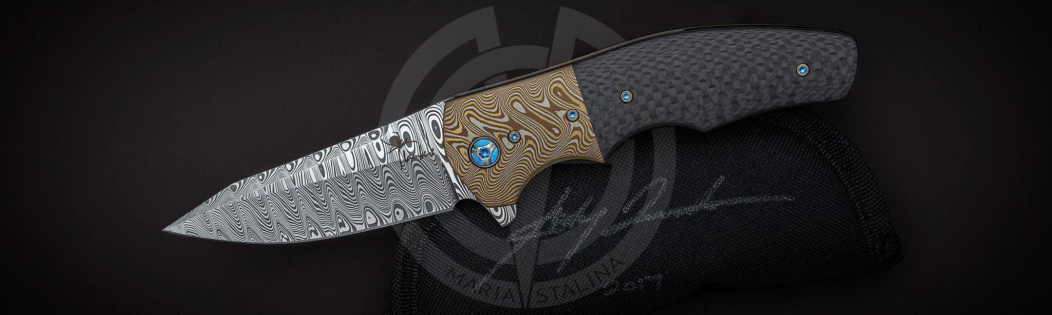Kirby Lambert нож Crossroads Mokume_6