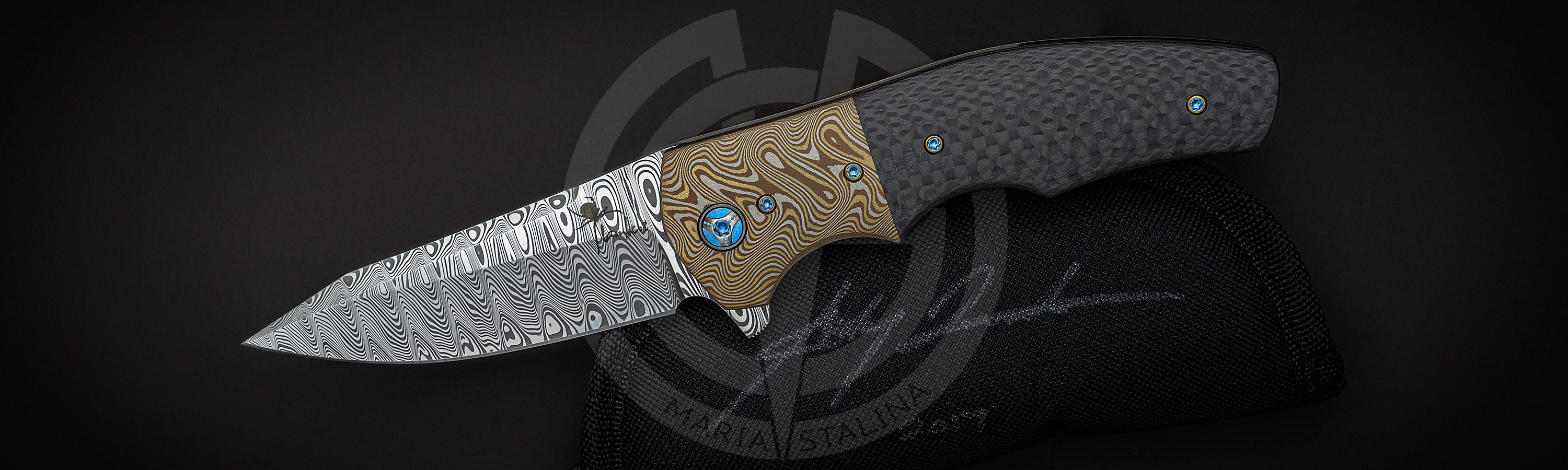 Kirby Lambert нож Crossroads Mokume_6