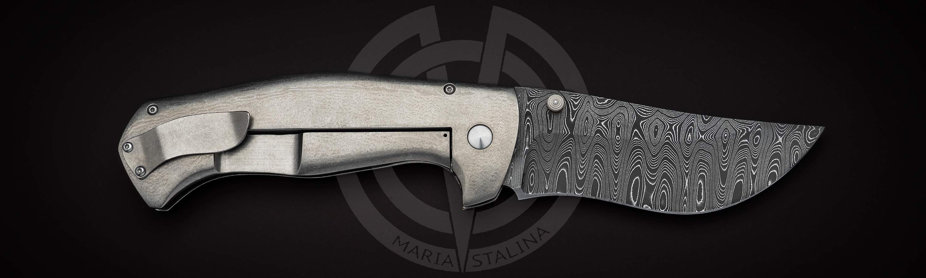 Les George нож Hydra XL Damascus_1