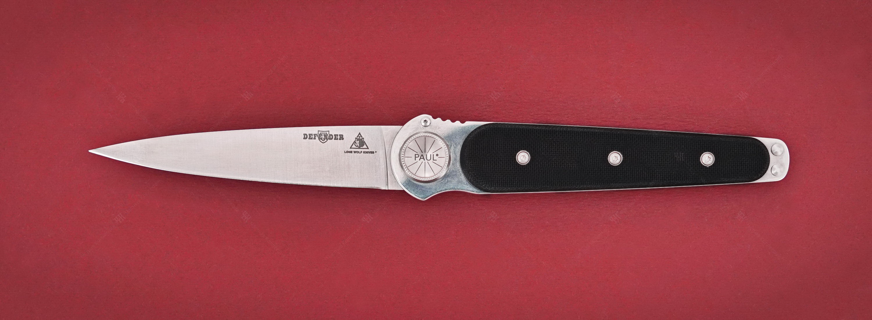 Lone Wolf Knives Paul Defender Black