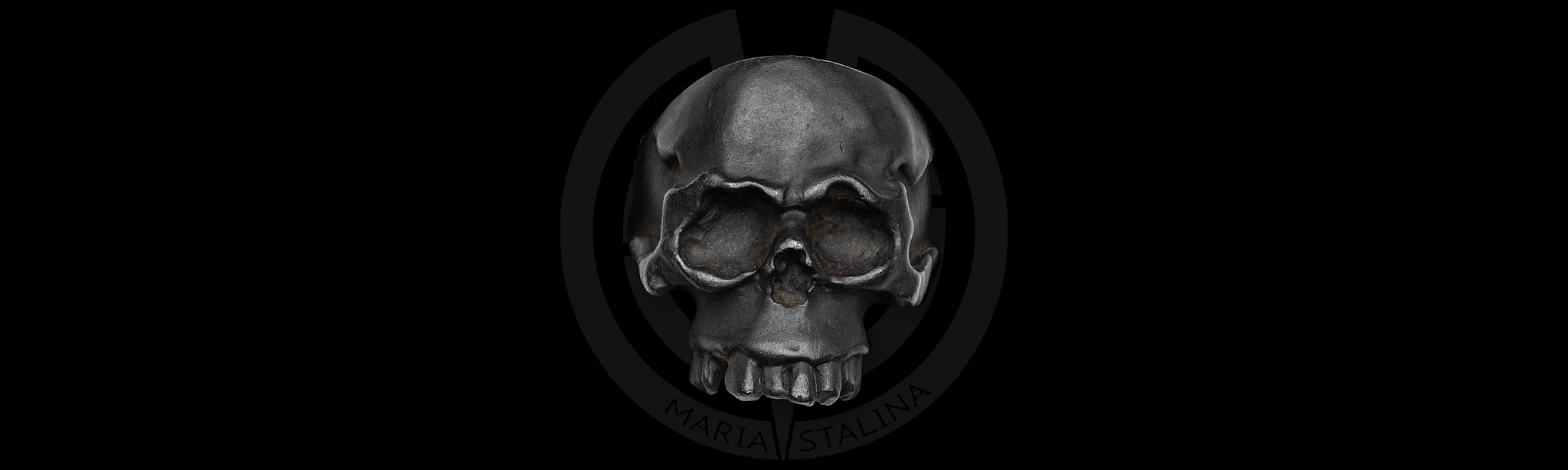 Hidetoshi Nakayama ring Skull black