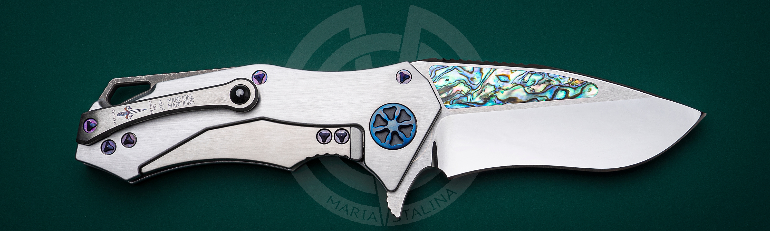 Marfione Custom Knives нож Starlord Abalone_1
