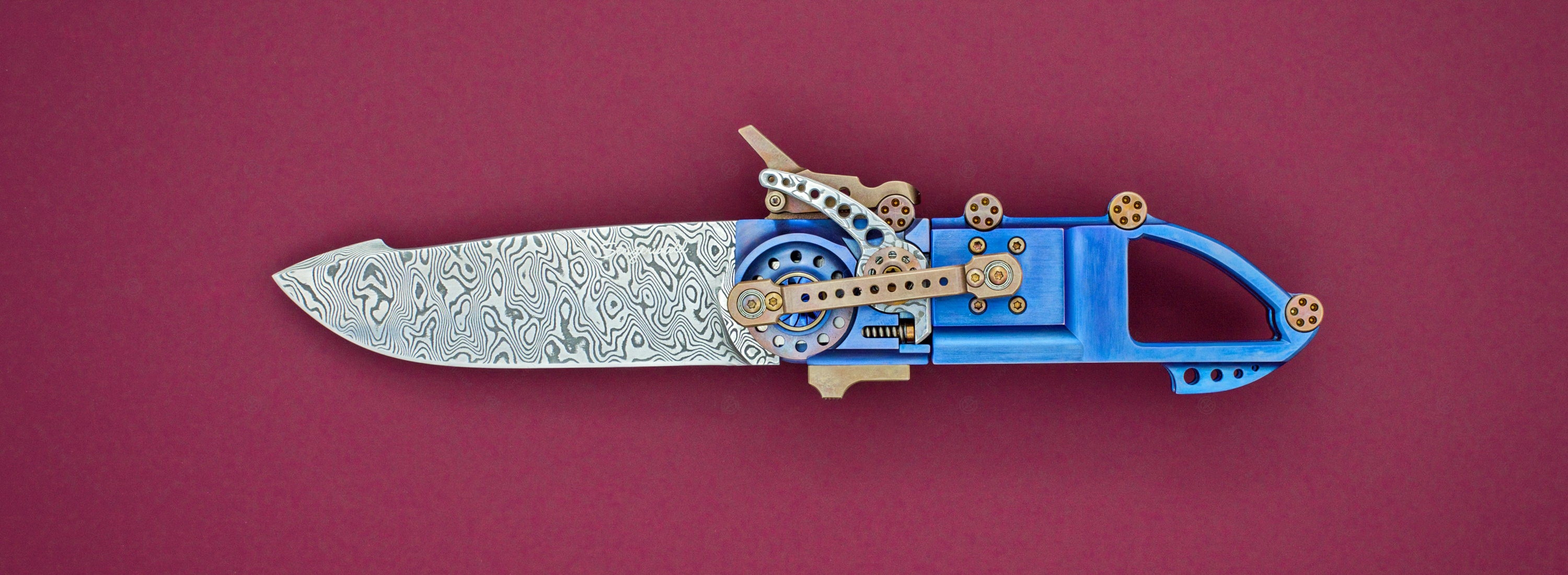 Steigerwald нож Steampunk Titanium Iris
