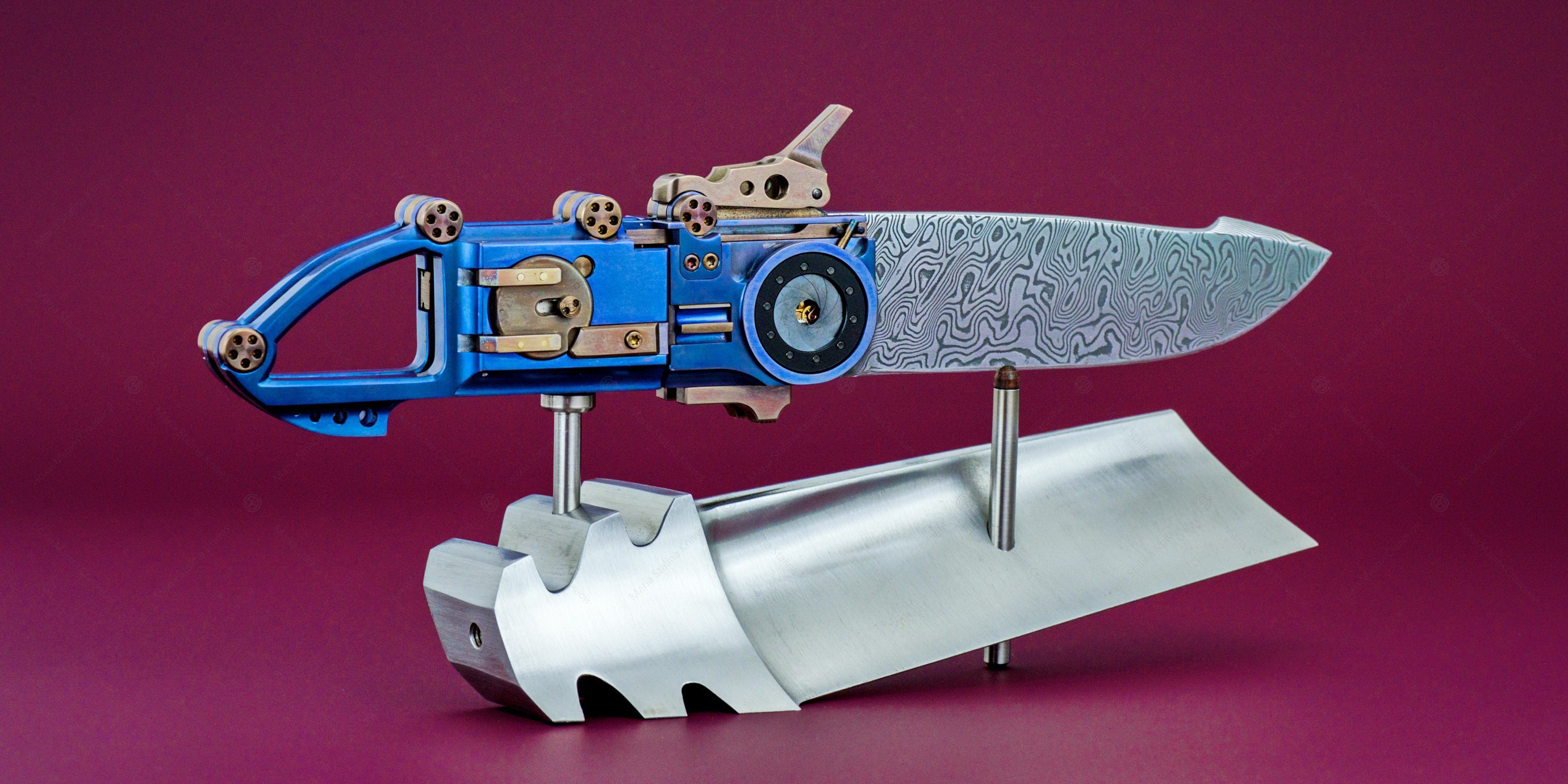Steigerwald нож Steampunk Titanium Iris_6