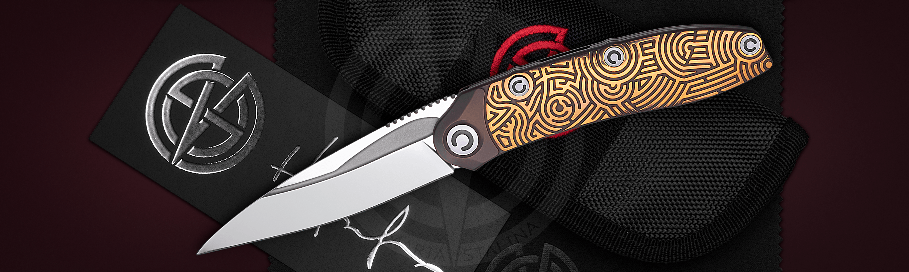 The knife Technoshaman 2.0. Slim (Gold) 8/10 SiL Manufactory_6