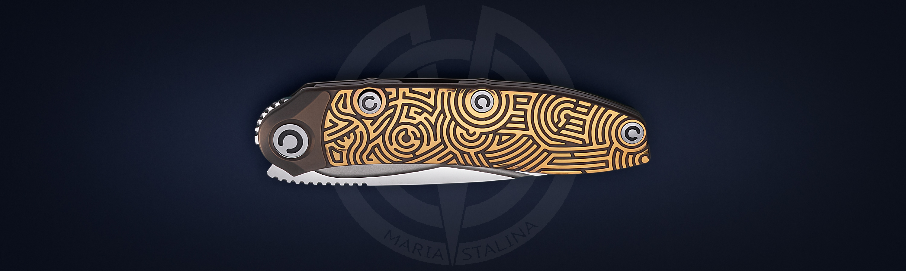 The knife Technoshaman 2.0. Slim (Gold) 7/10 SiL Manufactory_4