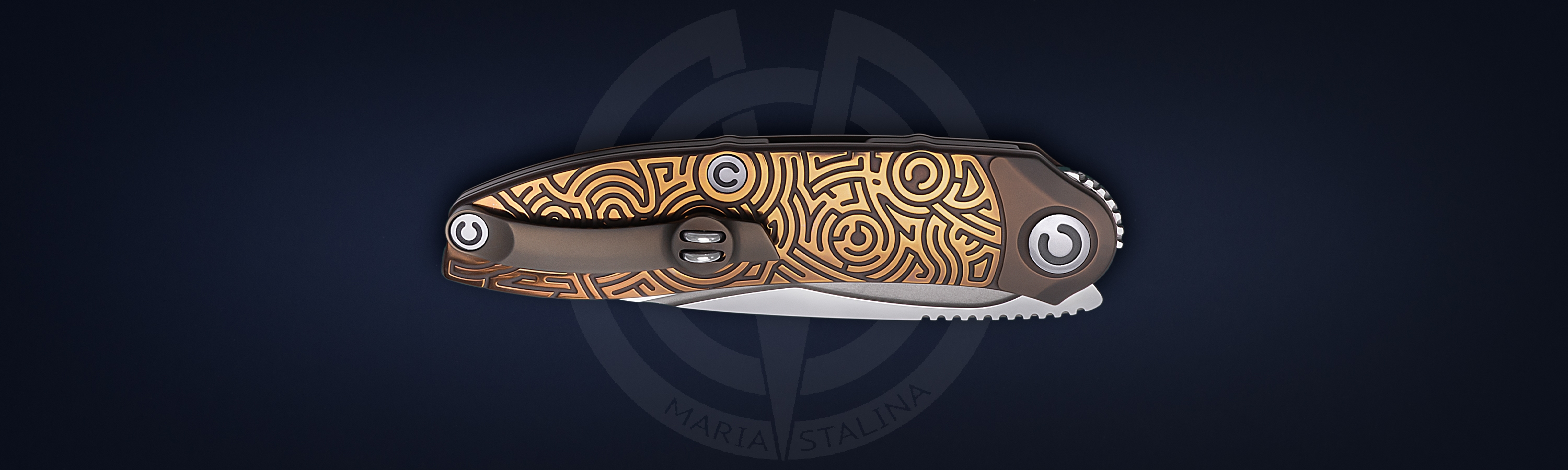 The knife Technoshaman 2.0. Slim (Gold) 7/10 SiL Manufactory_5