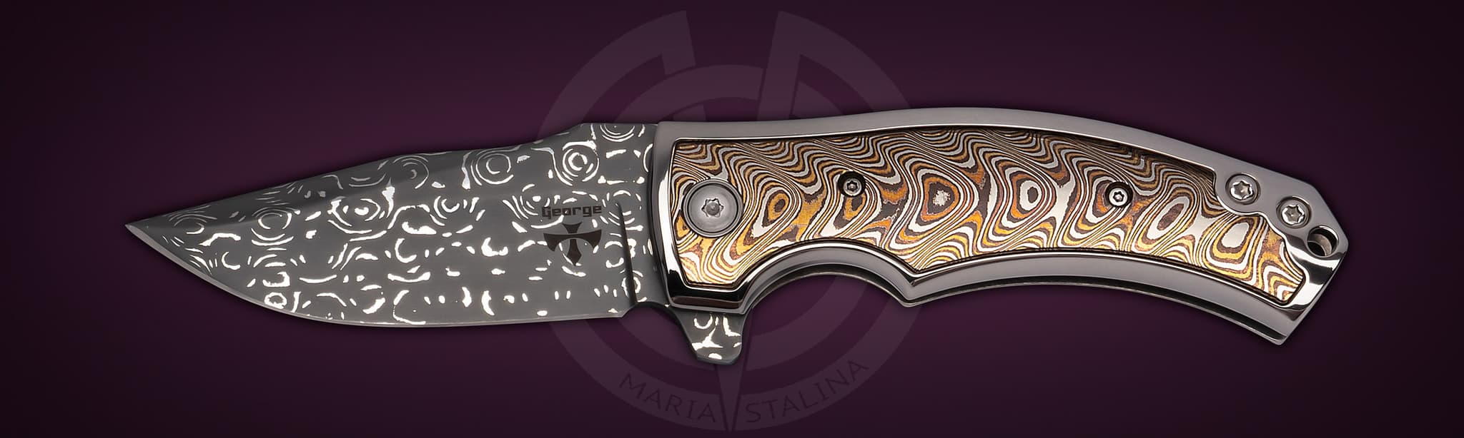Les George Knives нож Valmara Non Recurve Mokume Maria Stalina Edition кастомизация Budgie Мануфактуры СиЛ