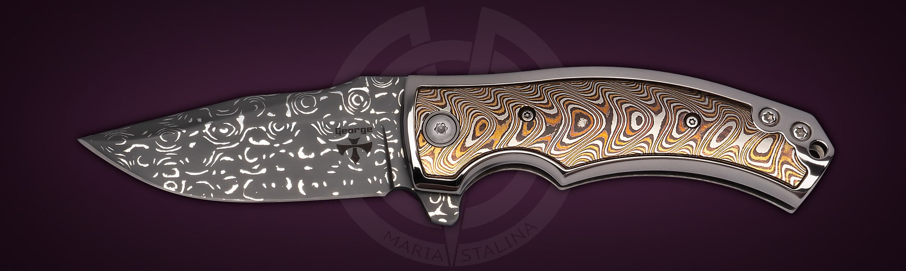 Les George Knives нож Valmara Non Recurve Mokume Maria Stalina Edition кастомизация Budgie Мануфактуры СиЛ