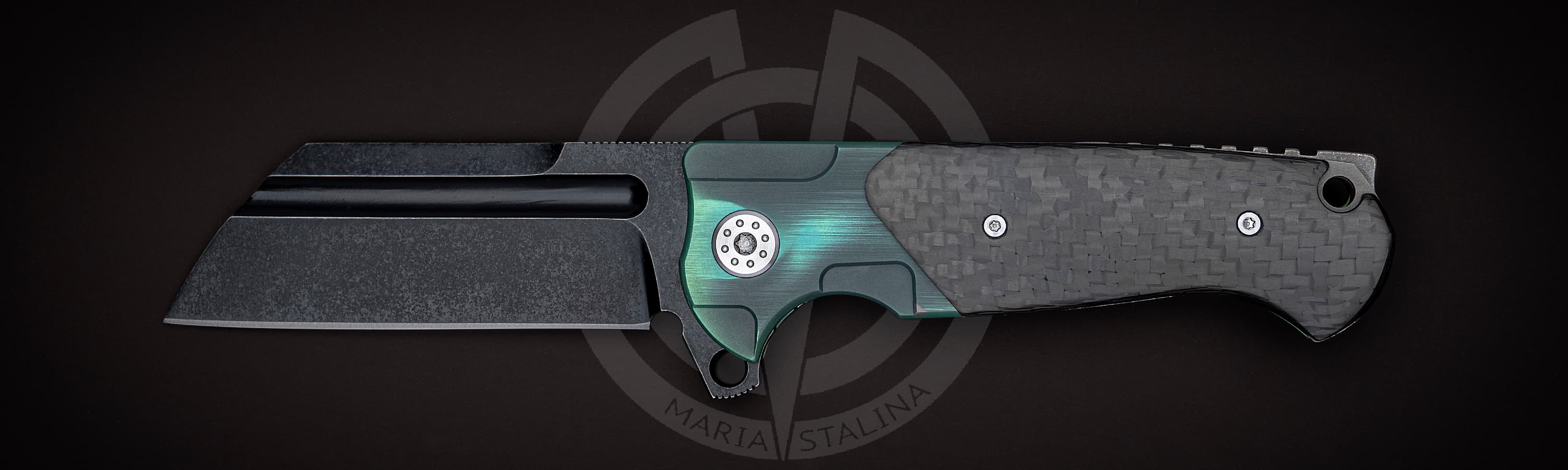 Andre De Villiers нож Butcher 2014 Green/Black