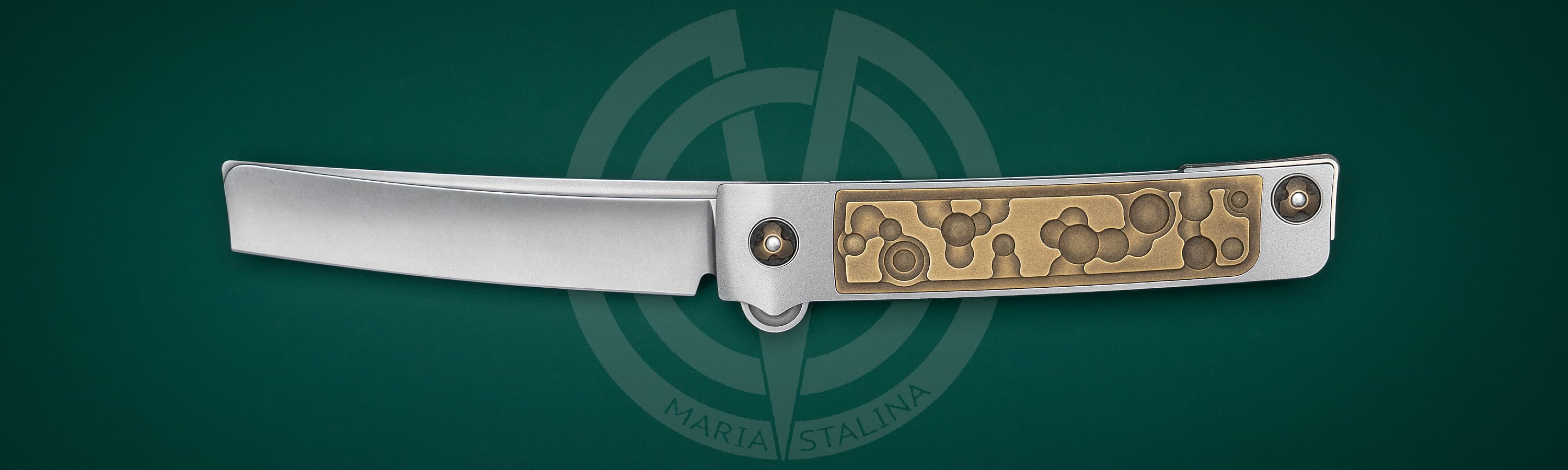 The knife Barber Cheese Bronze SiL Manufactory 