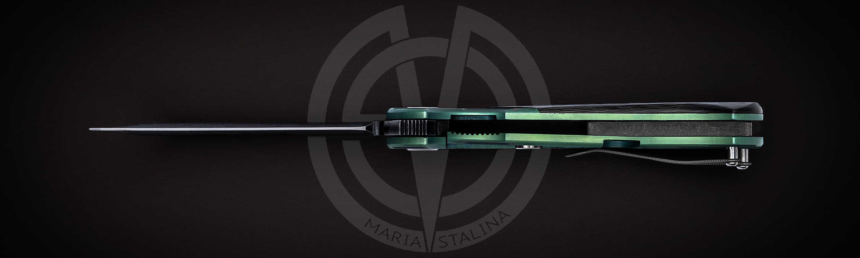 Andre De Villiers нож Butcher 2014 Green/Black_2