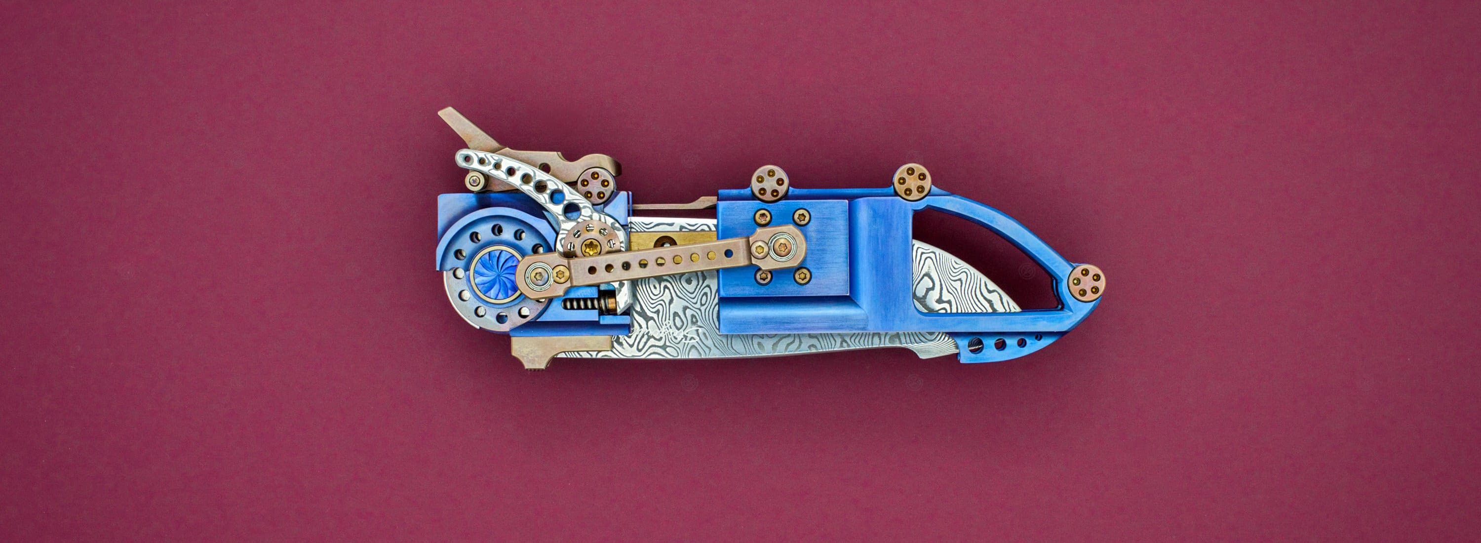 Steigerwald нож Steampunk Titanium Iris_4