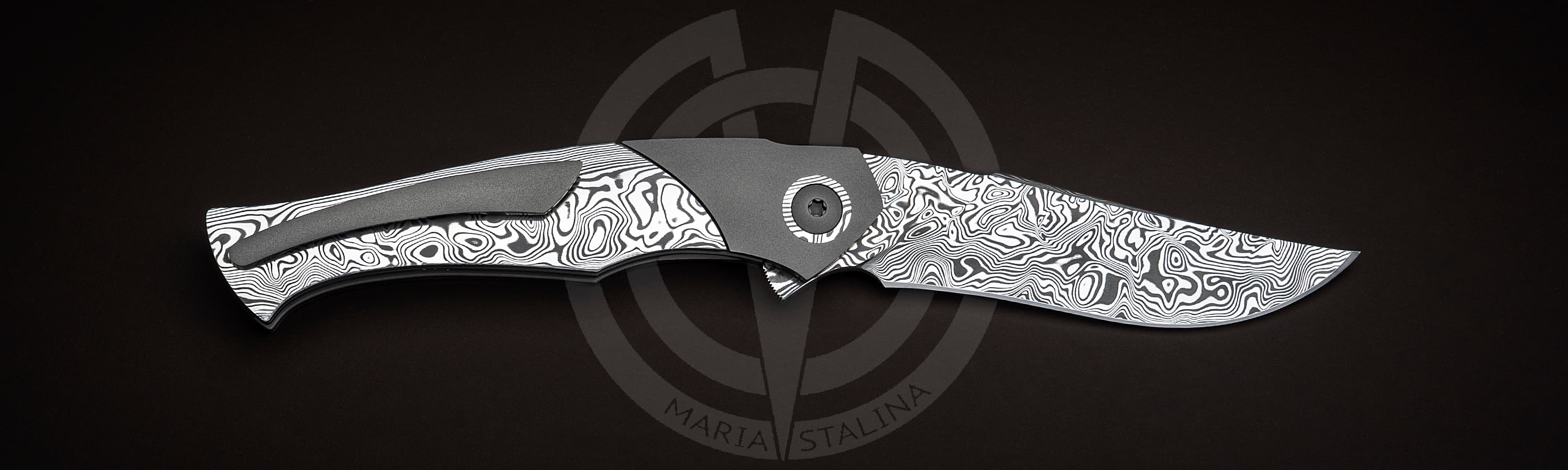 Black Snow Customs нож Whiplash Damasteel_1