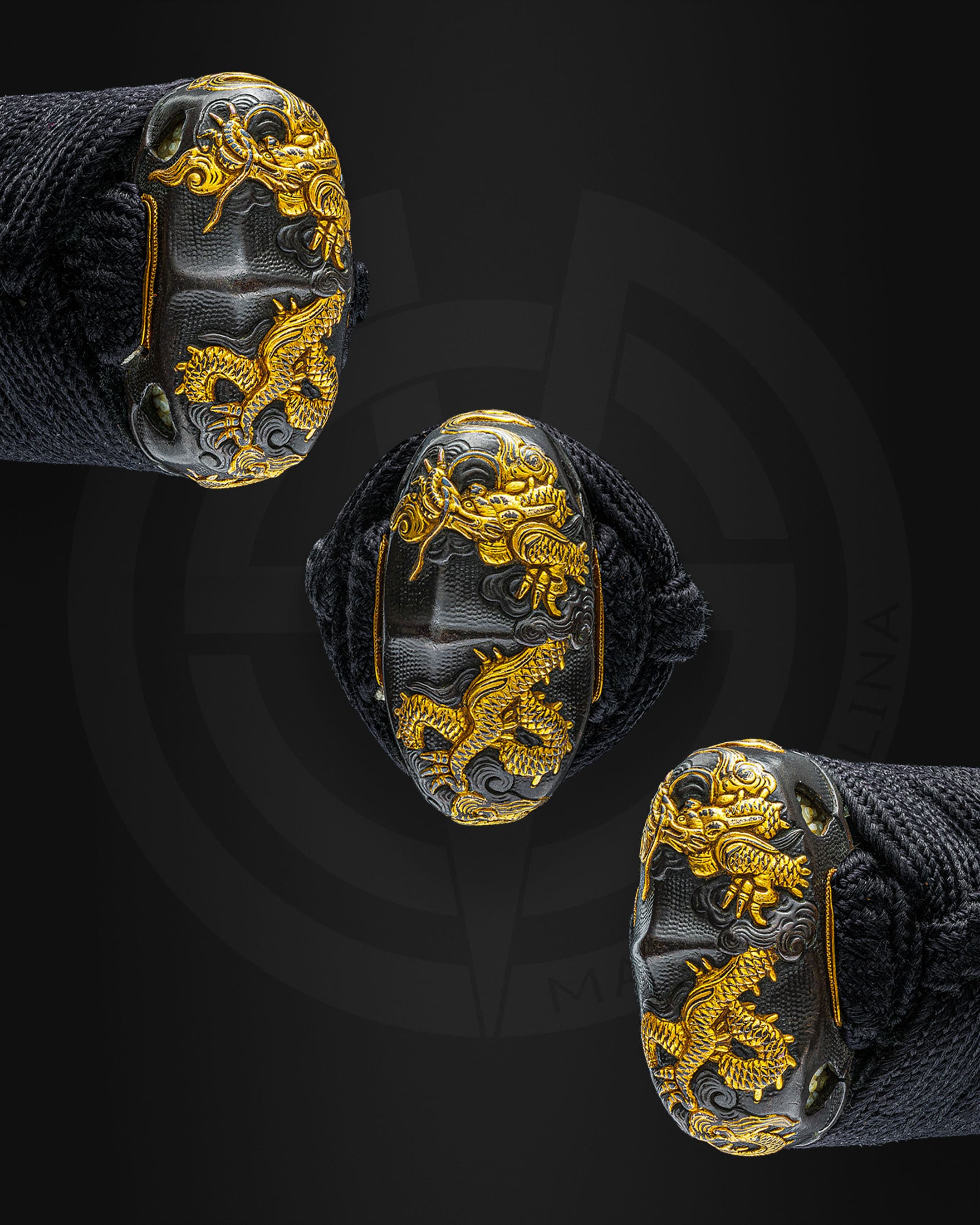 Kashira of Japanese katana hilt