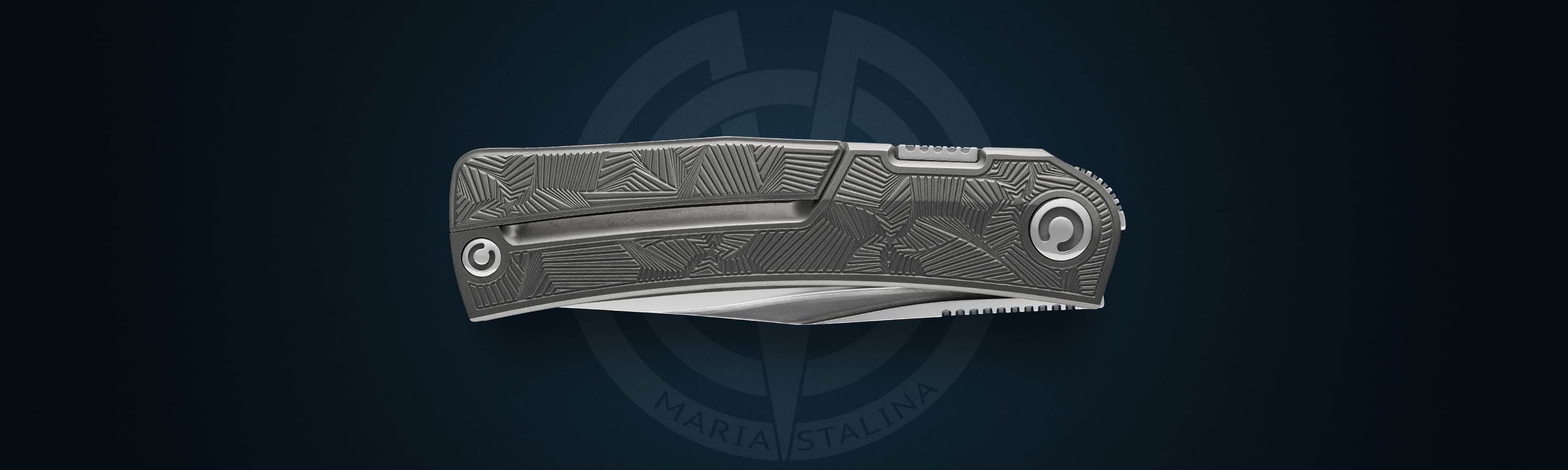 Pocket Hero нож закрытый вид сзади, титановая клипса