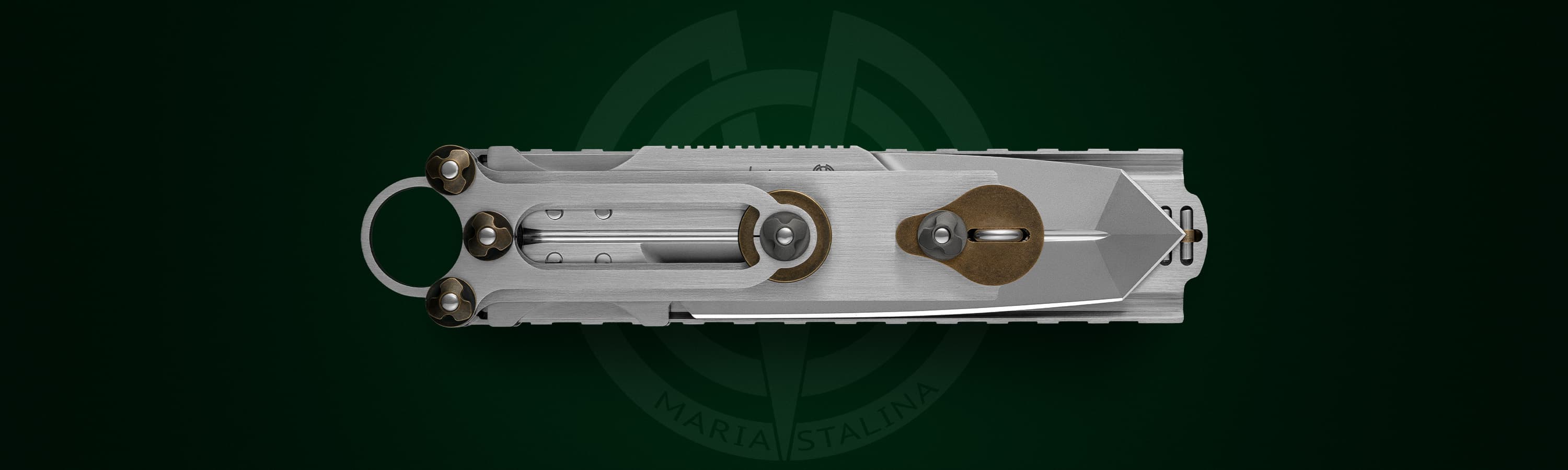 Cyrax Gladio закрытый нож темлячное кольцо бронза