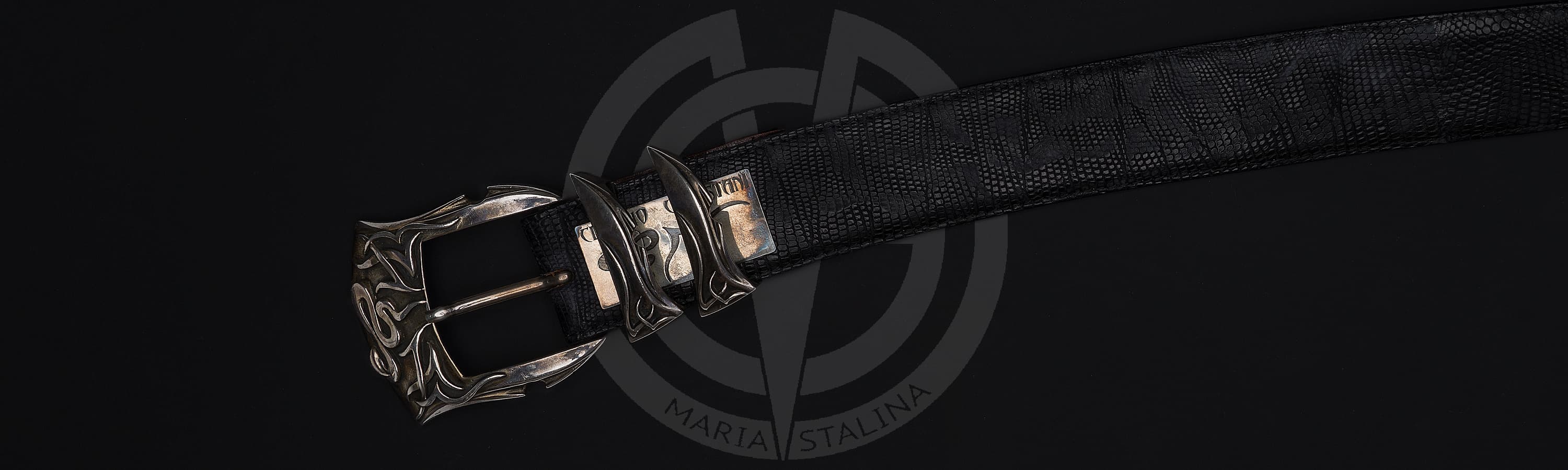 Кожаный ремень Claudio Calestani Iguana_3