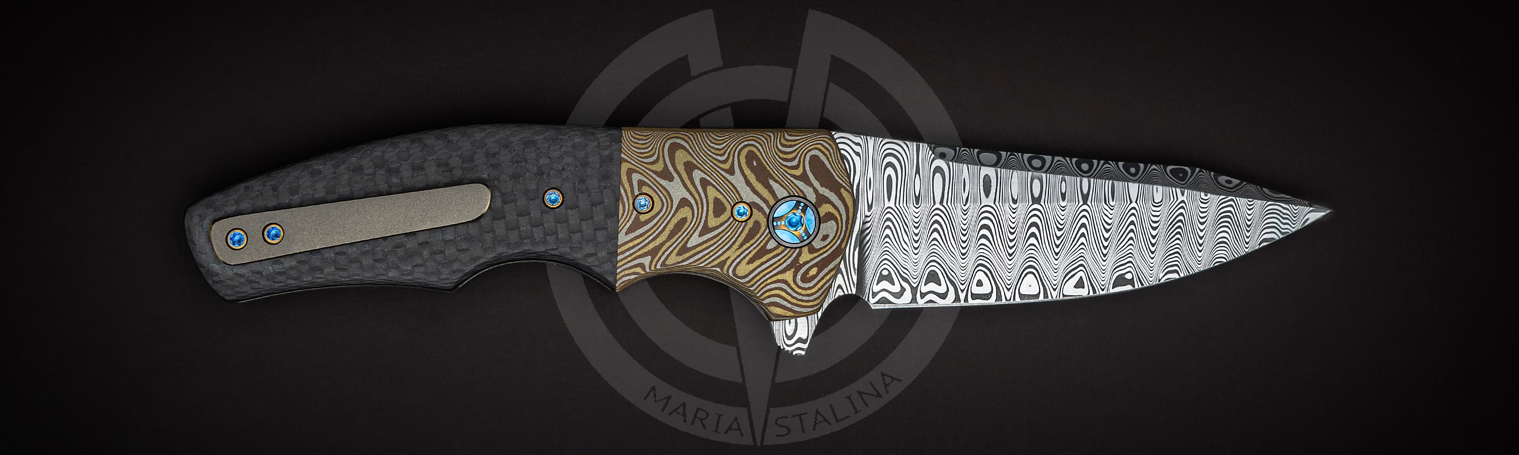 Kirby Lambert нож Crossroads Mokume_1