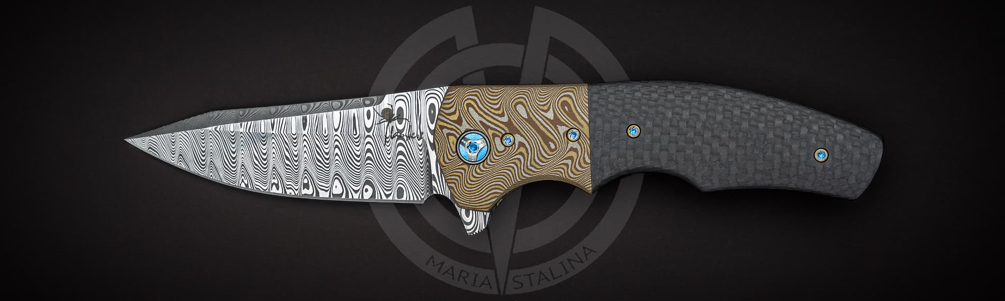 Kirby Lambert нож Crossroads Mokume