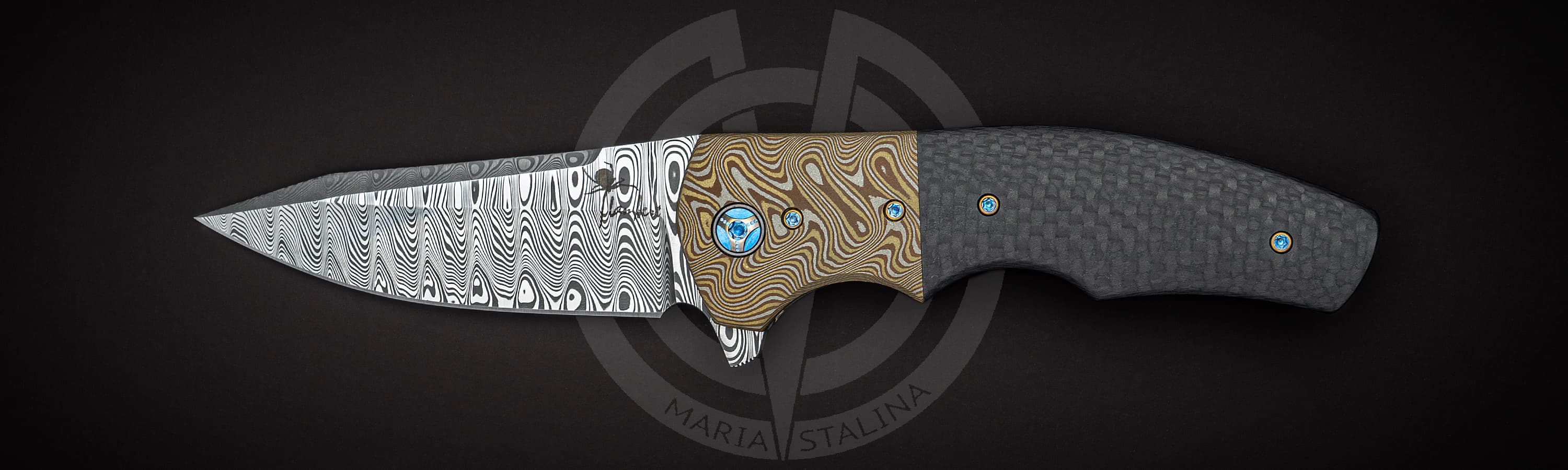 Kirby Lambert нож Crossroads Mokume