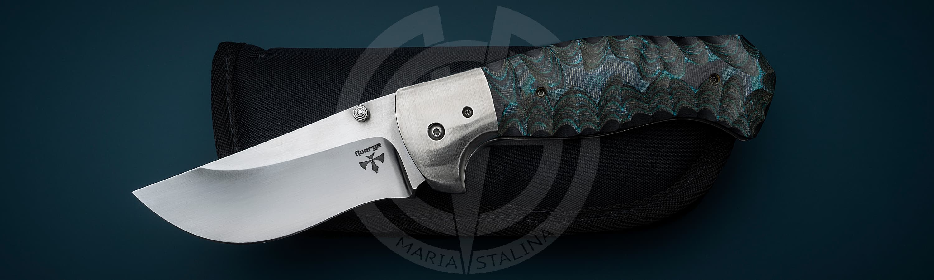 Les George нож Hydra XL Blue_6