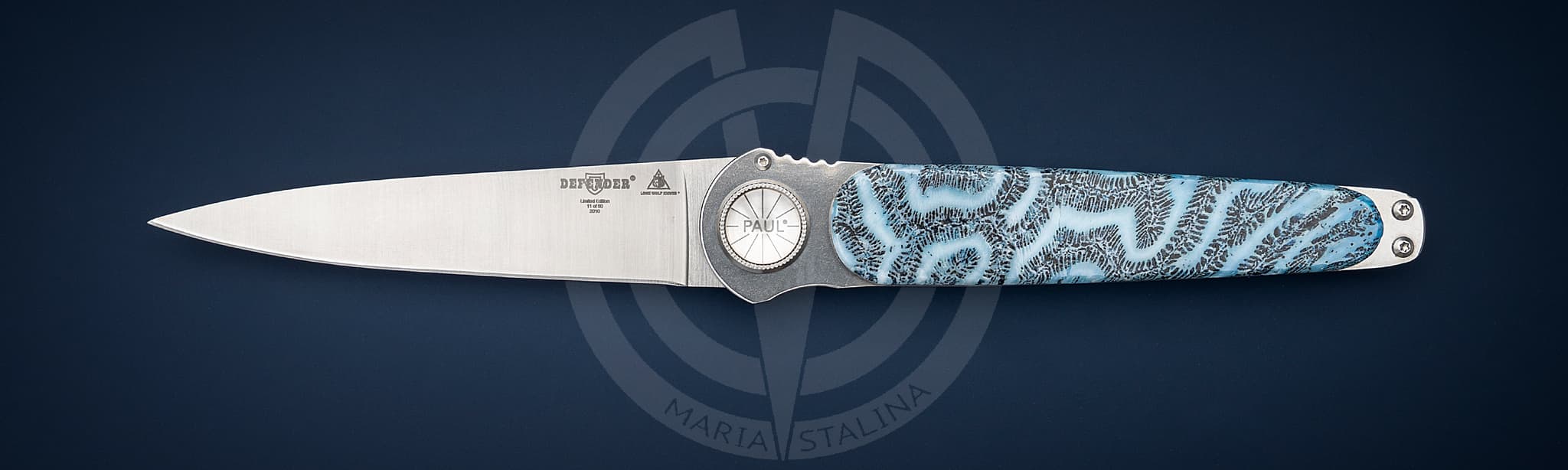 Lone Wolf Knives нож Defender Brain Coral