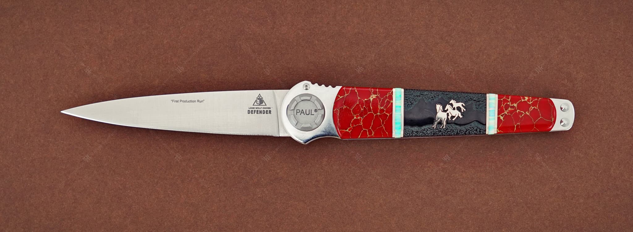 Lone Wolf Knives нож Paul Defender Mustang