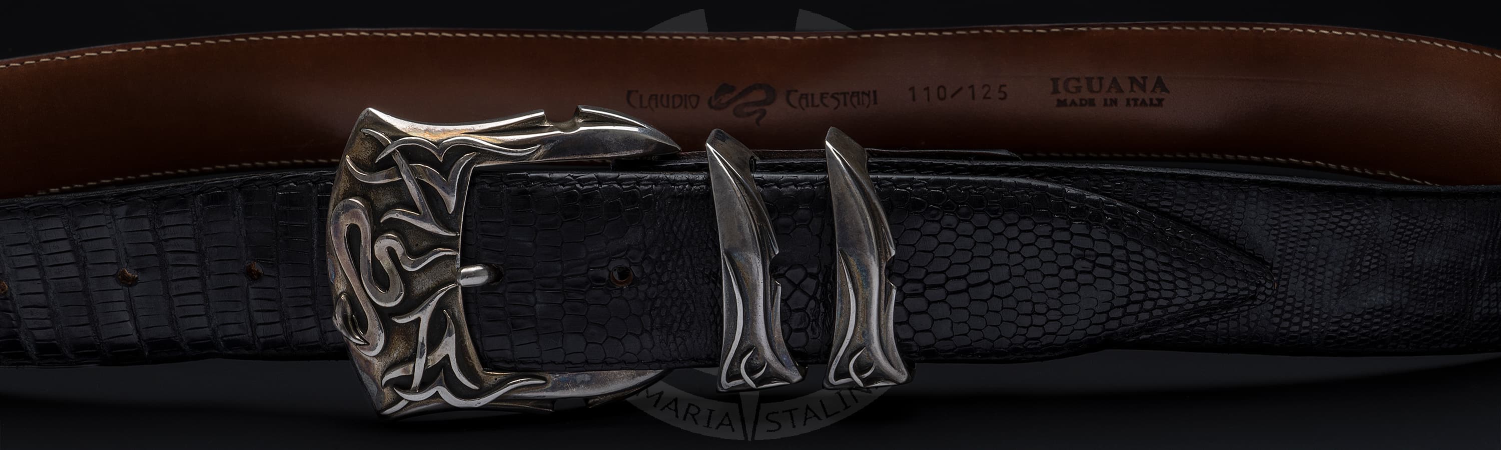 Кожаный ремень Claudio Calestani Iguana_2