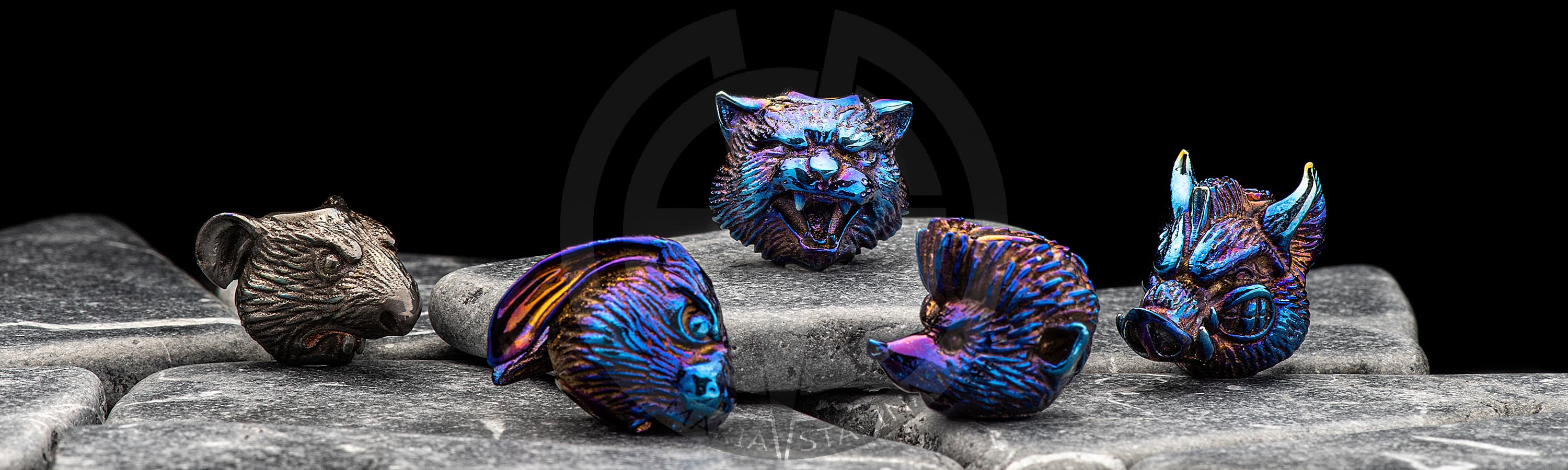 Темлячная бусина Кот Морда Mad Russian Heads_5