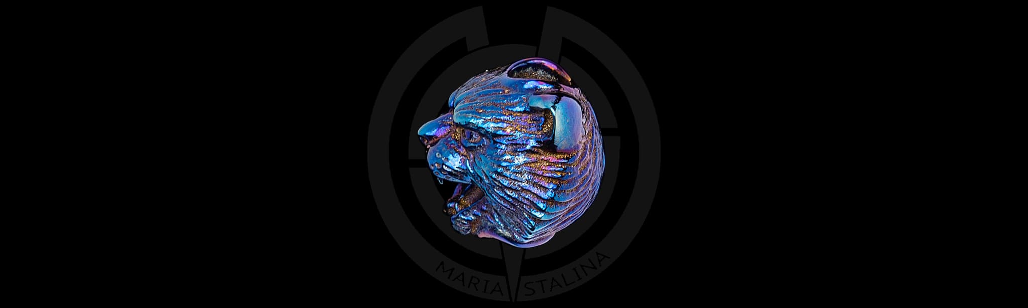 Темлячная бусина Кот Морда Mad Russian Heads_1