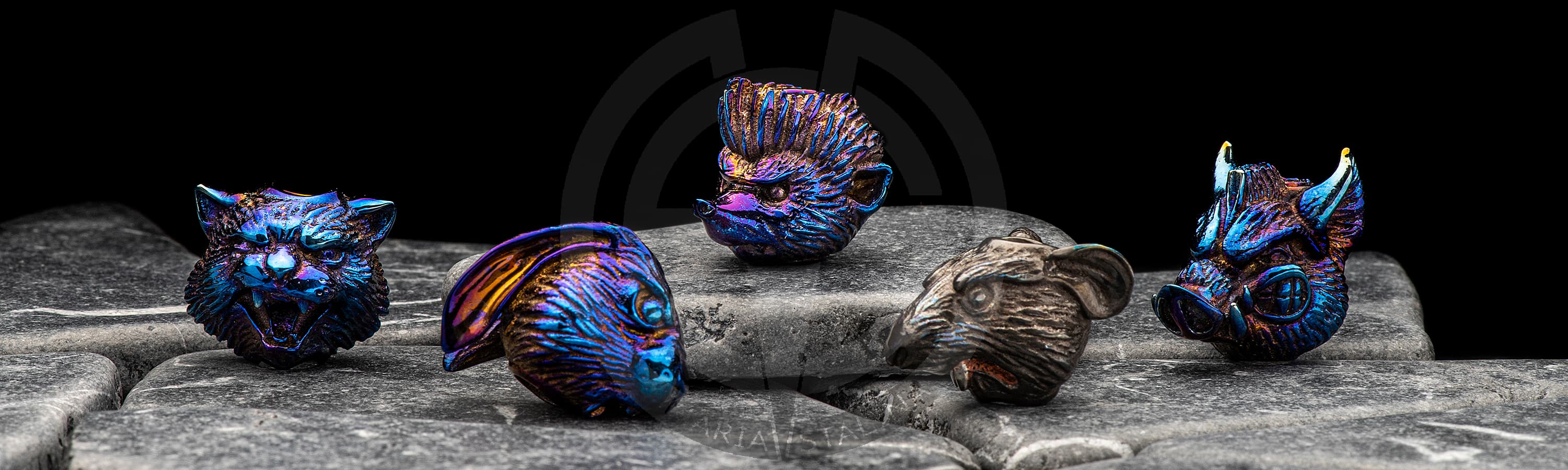 Lanyard bead Nahal Hedgehog Mad Russian Heads_5