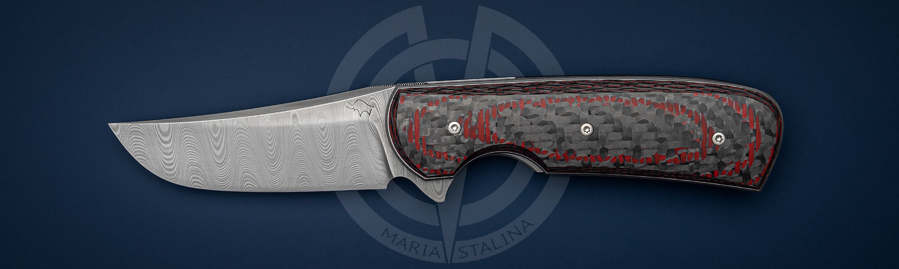Guy Poggetti нож Mangaflip Damascus