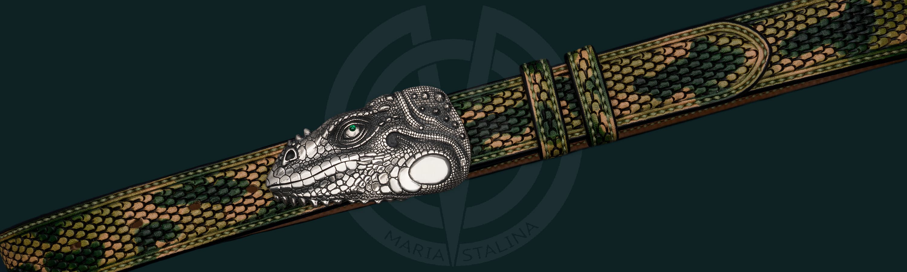 Кожаный ремень Ящерица Андрей Аввакумов_1