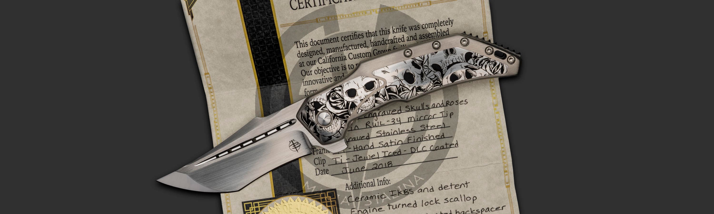 Begg Knives нож Astio Skulls & Roses_6