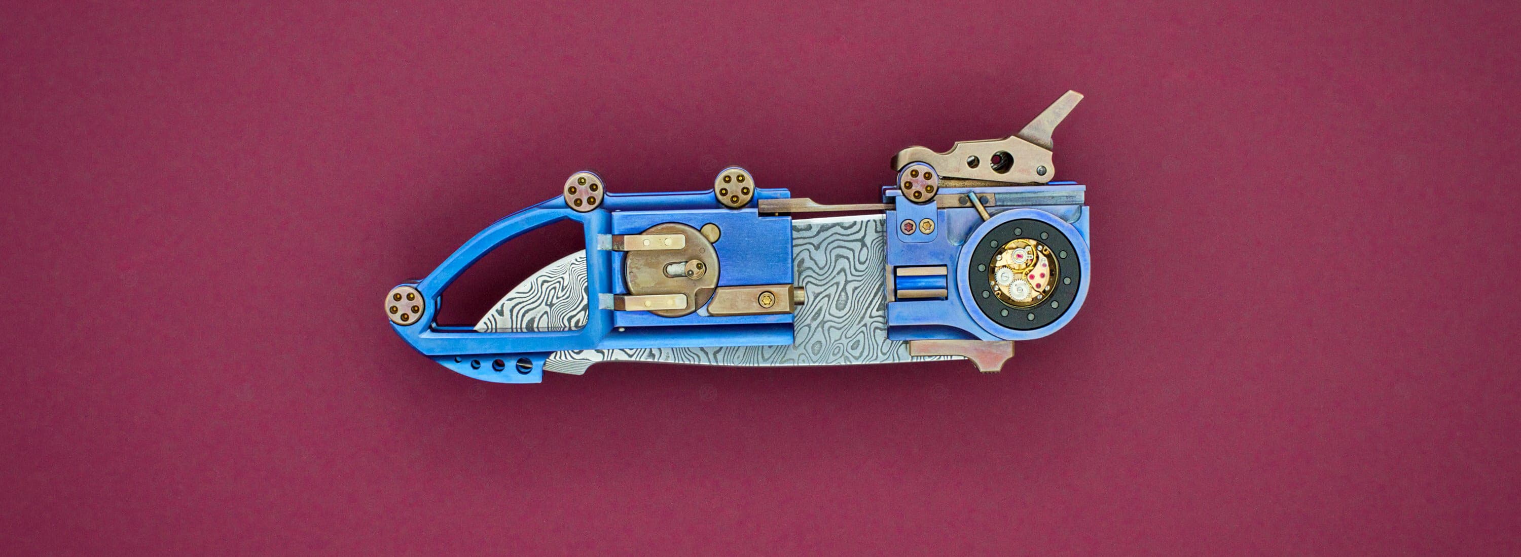 Steigerwald нож Steampunk Titanium Iris_5