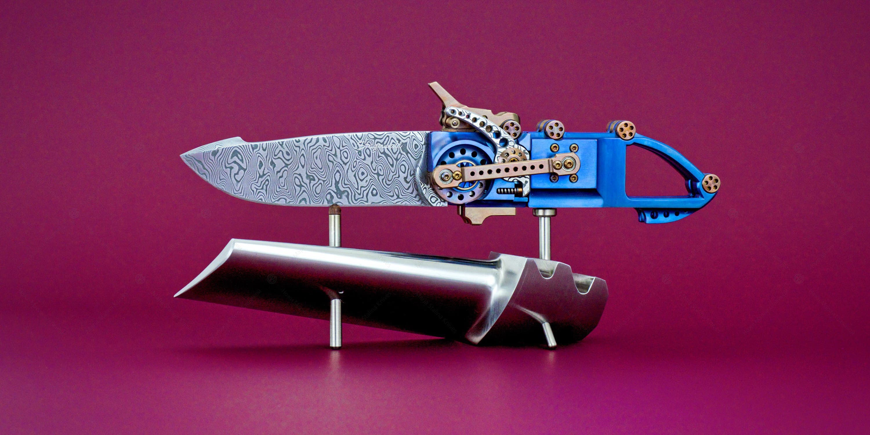 Steigerwald нож Steampunk Titanium Iris_7