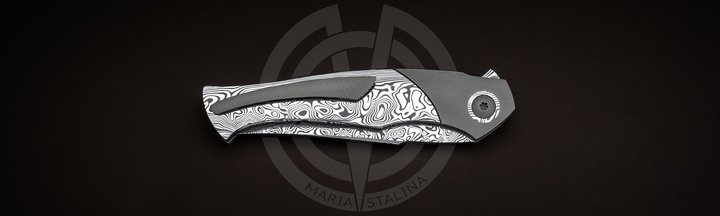 Black Snow Customs нож Whiplash Damasteel_5